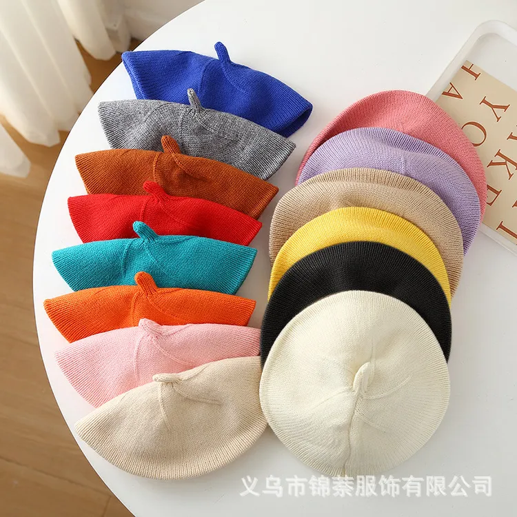 超萌贝雷帽宝宝套帽子春秋薄款儿童遮阳帽男童婴儿胎帽女童可爱