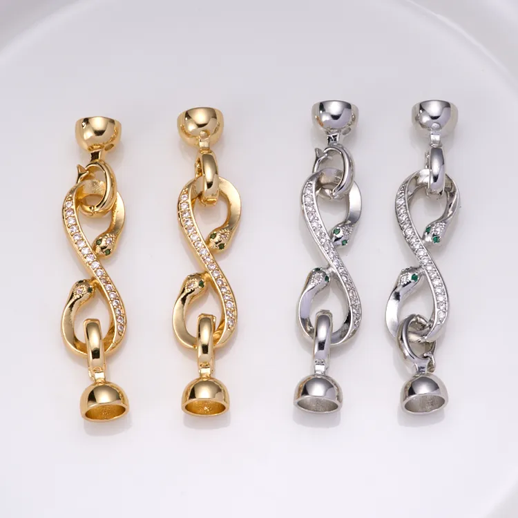 扣子纽扣项链万能扣头定位扣八字子母扣手工收尾首饰扣蛇形8字扣