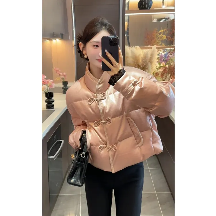 新中式国风潮流设计感棉服女2025年冬季新款小个子洋气盘扣外套