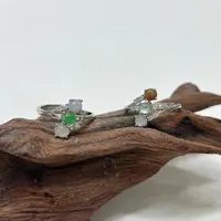 【小宝珠宝】17 T100574-翡翠戒指-多样性发一件-4*3mm