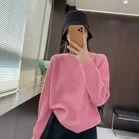 IMFLY金小金自制女装 羊毛衫DYW9813秋季韩版百搭镂空纯色上衣