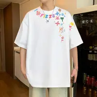 短袖t恤男夏季新款ins潮牌美式宽松圆领半袖重磅纯棉大码体恤上衣