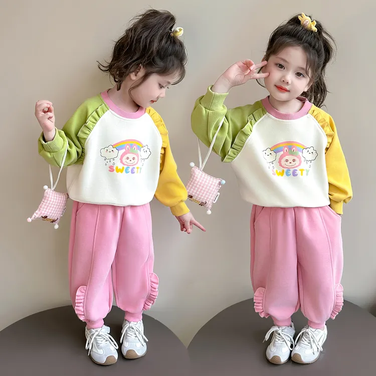 布布套装童装儿童女童2025年款衣服秋款套装女童秋装6岁潮款套装