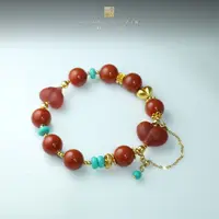 【凰一品】南红DIY屁桃手串s925