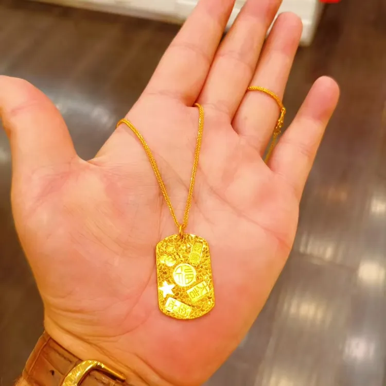 铜合金项链  ئالتۇن نۇسخا كىچىك بۇلاپكا5暴富招财百福时尚百搭