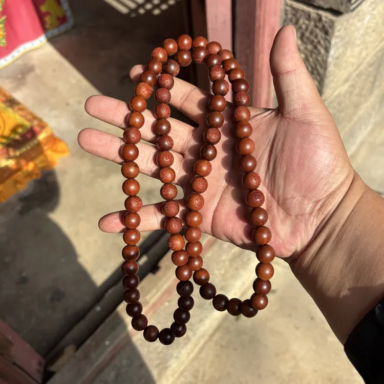 茅山五雷81颗老君流珠百年枣木朱砂天然正宗道家流珠手串道家手串