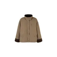 YOLOLITE【棕熊】3424冬季新款90白鹅绒韩系拼接美拉德立领羽绒服