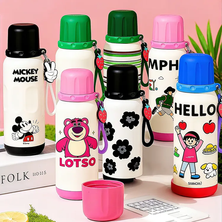 男孩316不锈钢保温杯可爱大容量女士小学生专用随行保热三双饮口