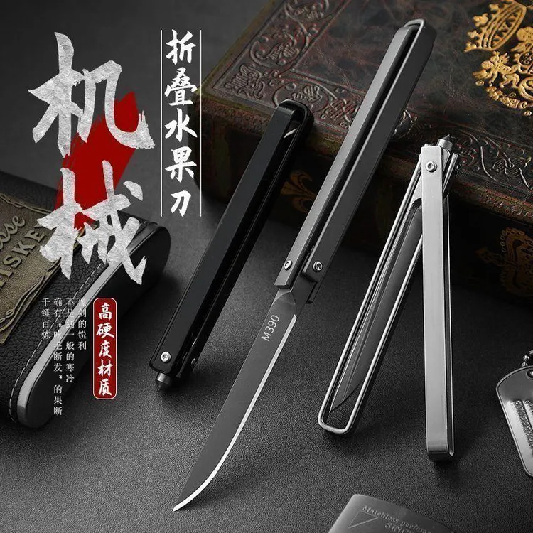 M390机械折叠水果刀便携手把吃肉小刀切水果高硬度户小刀水果刀