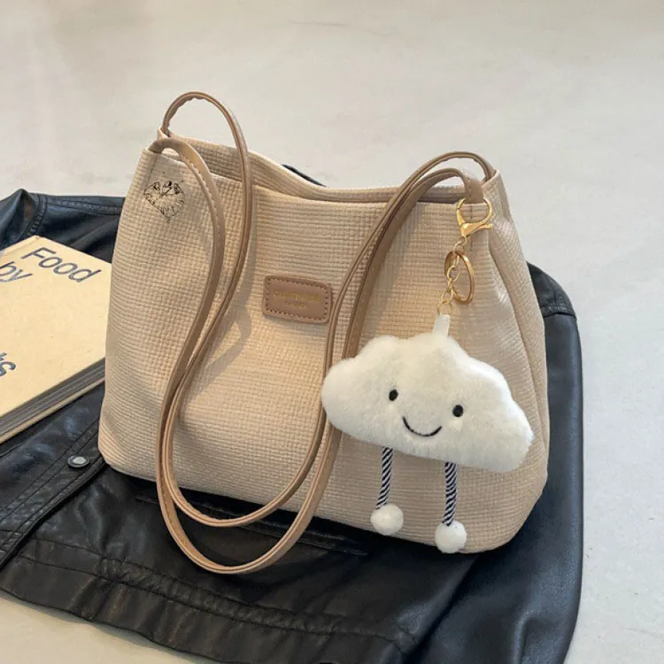 设计感包包女2024新款时尚质感单肩包流行洋气百搭通勤水桶托特包