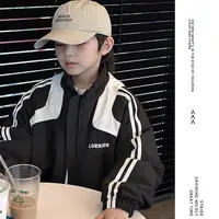 韩系【立领加棉】新款男童拼接外套中大童秋冬款韩版加厚棉衣洋气潮