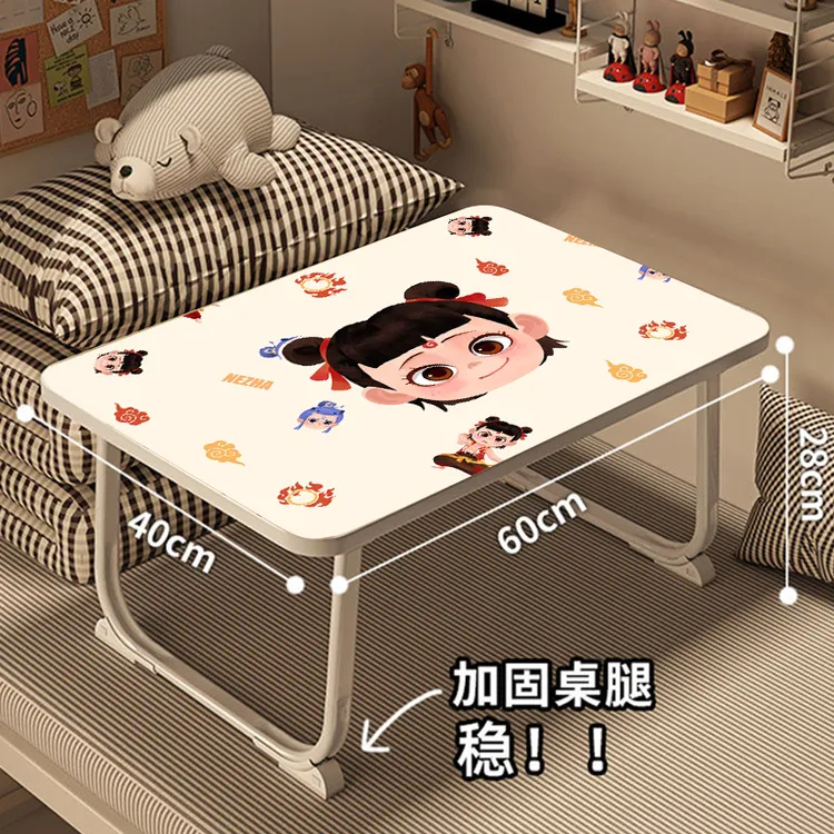 可折叠床上小桌子学习书桌库洛哪吒懒人飘窗桌户外桌