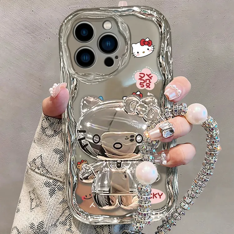 【苹果/华为/vivo/oppo/小米】适用高级银猫咪小富婆手机壳防摔女款