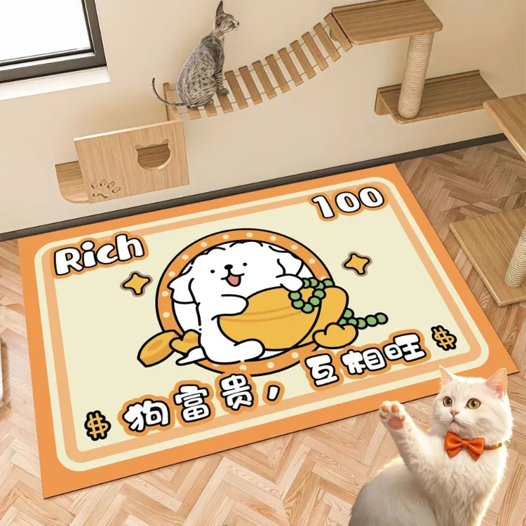 宠物通用餐垫吸水速干垫子不沾毛家用好打理碗垫地垫猫狗餐垫ATS