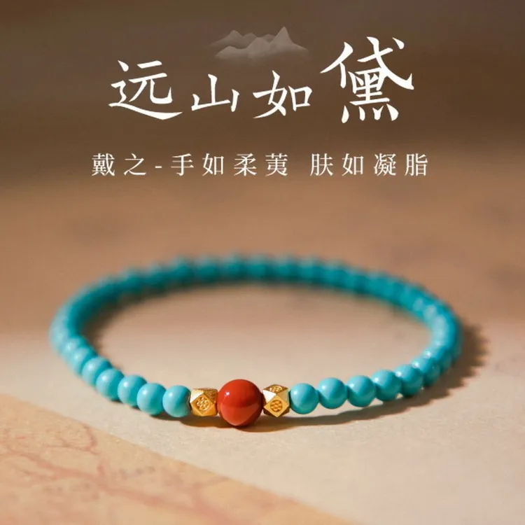 非金属陶瓷手链 手链老料顺纹手工单圈手串复古风百搭国风女简约