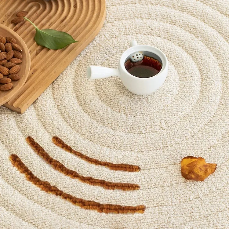 新款2025高档大气地毯客厅轻奢高级卧室免打理沙发床边奶油风