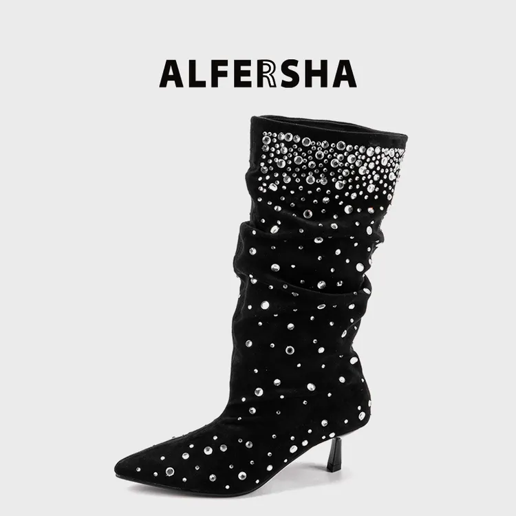 阿芙莎手工鞋GL11秋季新款百搭靴子B