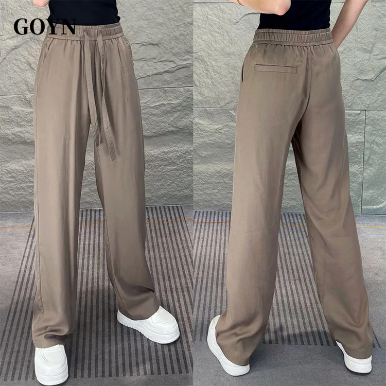GOYN夏季潮流美式宽松时尚男士高街慵懒风男装垂感直筒简约休闲裤