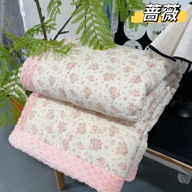 纯棉豆豆被2×2.3米（5.6斤左右）双人大豆被被子纯棉被芯春秋被双面