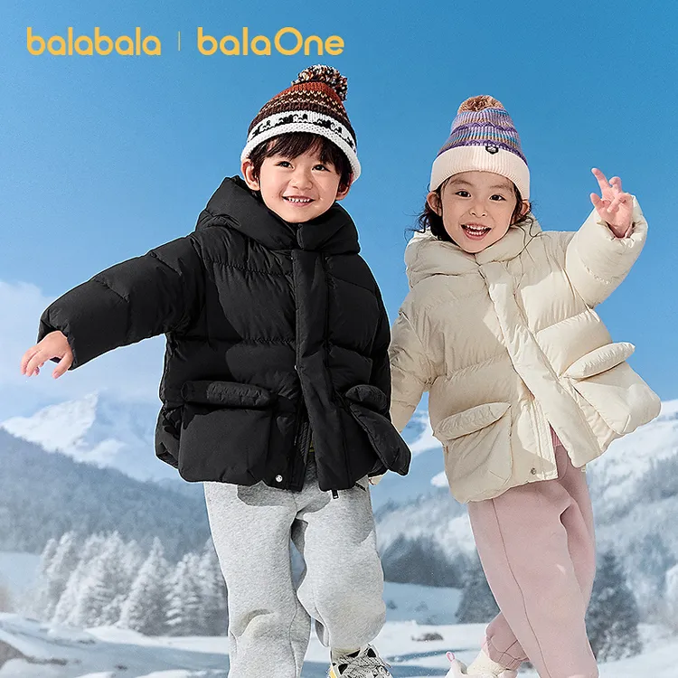 【balaOne】巴拉巴拉童装儿童羽绒服宝宝女童男童2025冬季保暖外套