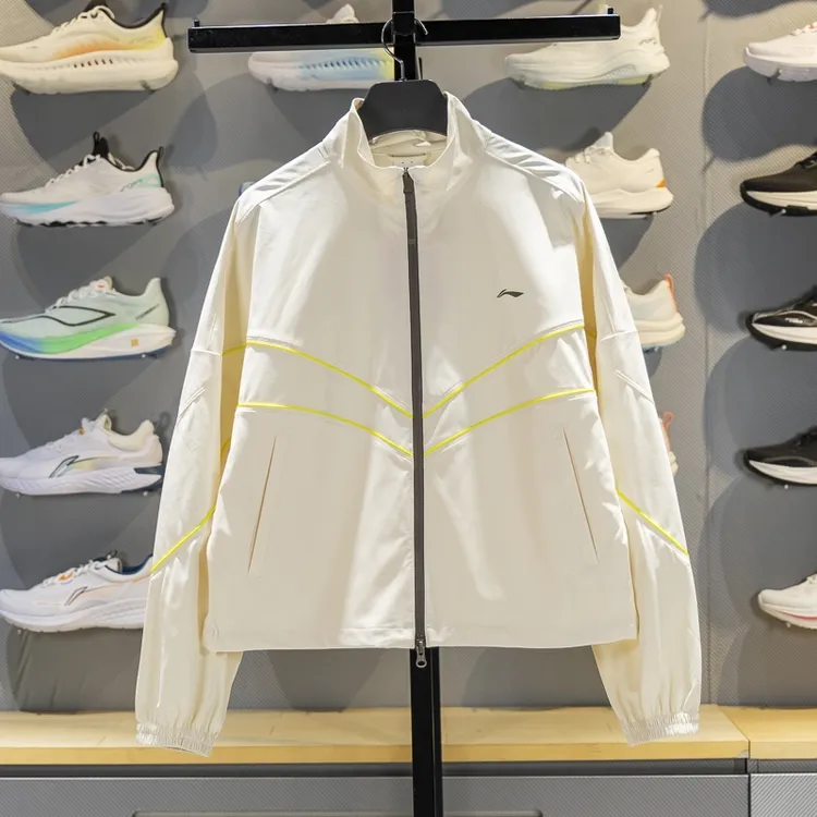 李宁运动风衣2025秋季新款女子防泼水立领宽松休闲外套AFDV690