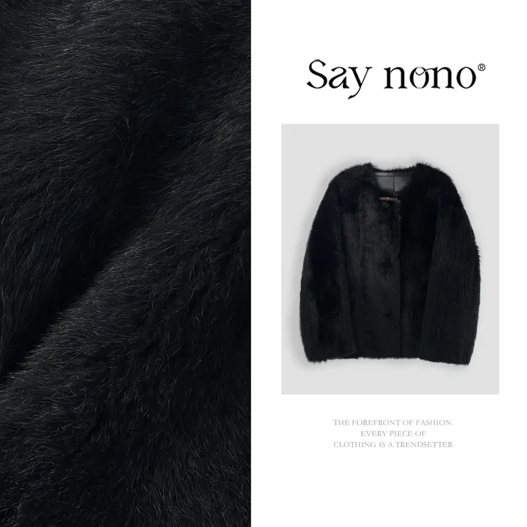 懒猫nono│Saynono 时尚简约设计感皮毛一体皮草外套 GS0559JY