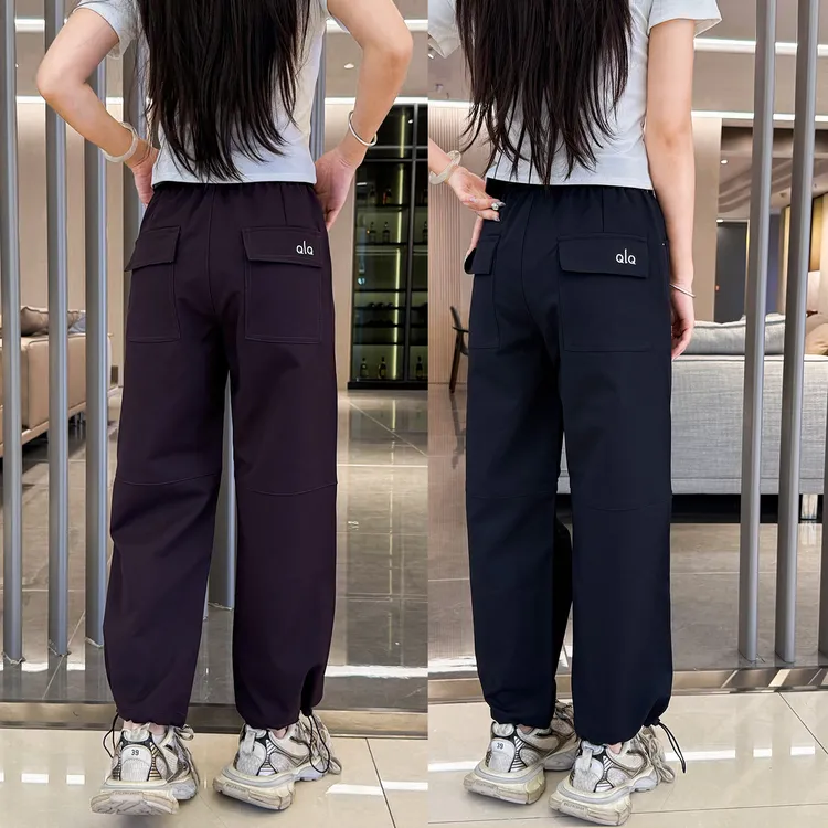 秋季新款太金棉老爹裤女休闲高腰宽松时尚洋气九分工装裤潮流百搭