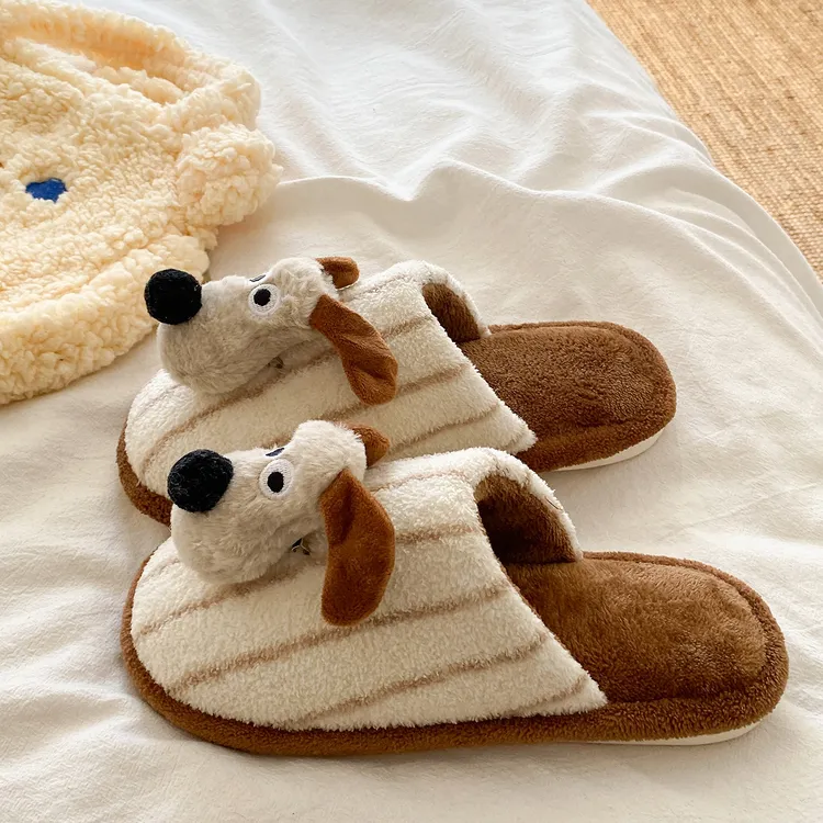 可爱小蜜蜂棉鞋ins居家冬季棉拖鞋女学生外穿厚底保暖加绒月子鞋
