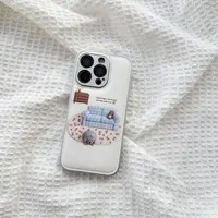 皮质沙发毛绒小狗适用苹果17promax手机壳iphone16新款15可爱43女
