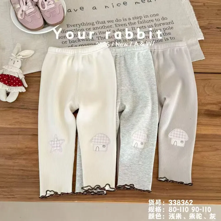 多款玥儿兔加绒打底裤80-110码女宝秋冬款  新款秋冬款 特价款