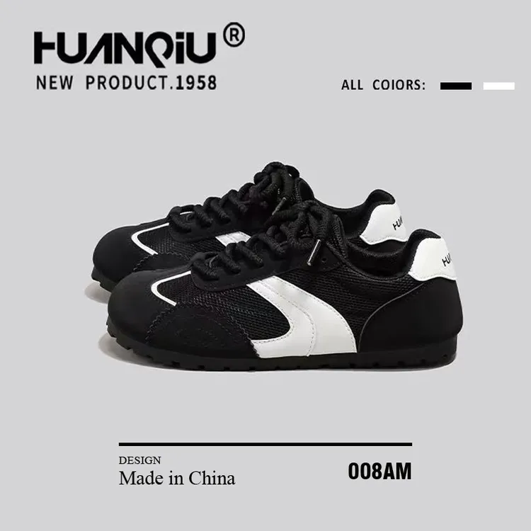 环球网面透气德训鞋女2025夏季新款学生爆款板鞋百搭日系休闲鞋子