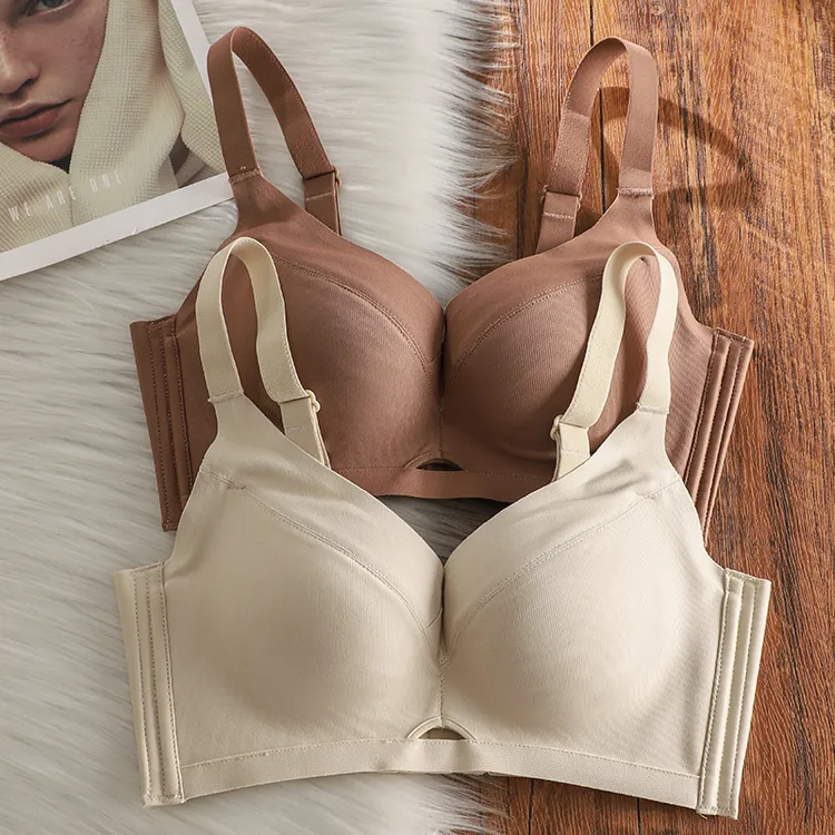 无痕内衣女小胸聚拢显大收副乳防下垂调整型上托无钢圈舒适文胸罩