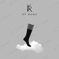 【容雨RYHOME】拼色过膝加厚保暖撞色羊毛中筒袜253WZ1065