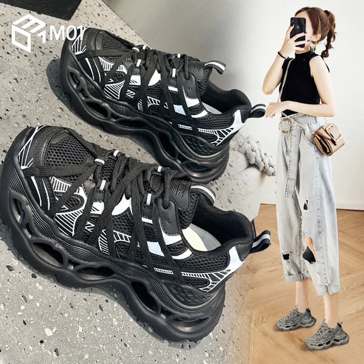 M01休闲厚底女鞋子时尚老爹鞋2025百搭增高透气运动鞋秋季新款潮