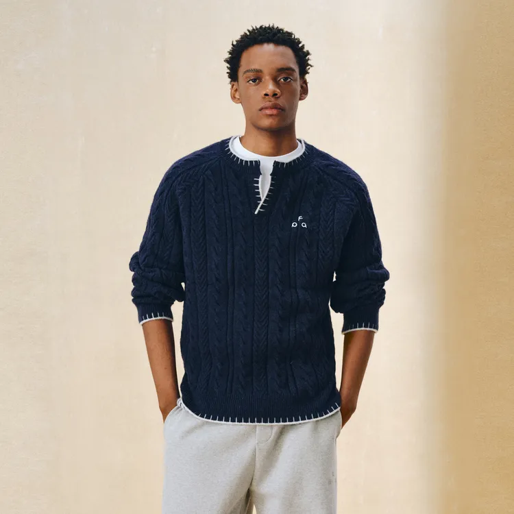 FPA亨利领新款毛衣男女秋冬季高级慵懒感潮牌情侣长袖针织衫上衣