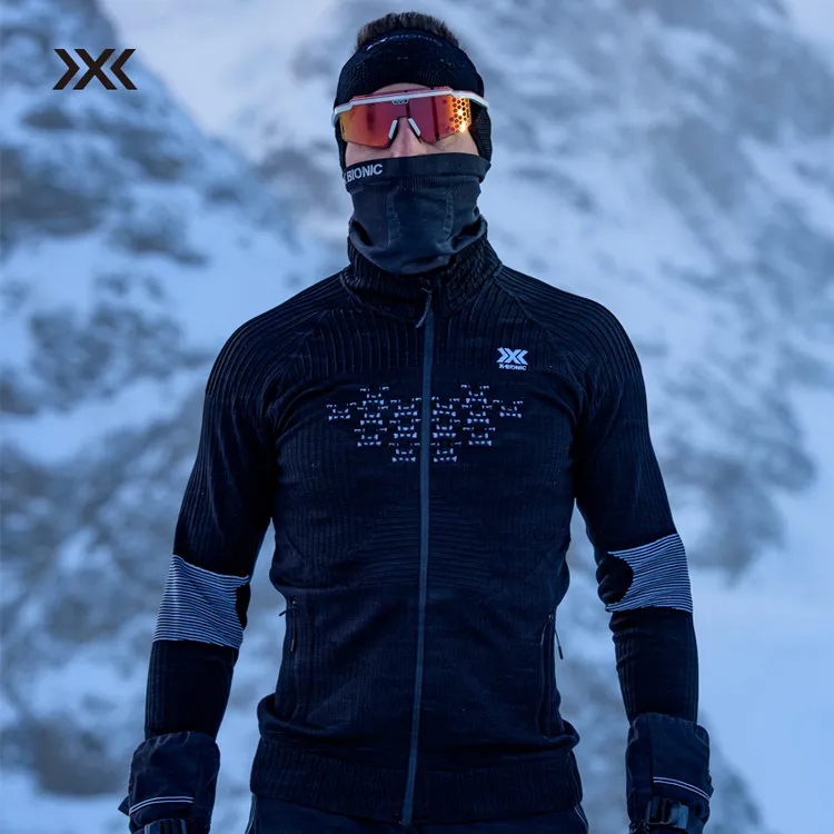 XBIONIC聚能加强4.0中间层全拉链运动上衣 健身训练滑雪保暖男款