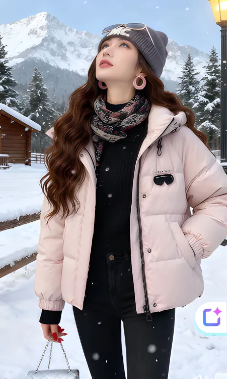 801连帽棉服女短款2025新款秋冬小个子棉服外套上衣面包服潮