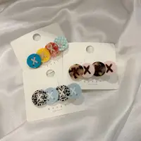 韩国 气质 小众 ins 手工 纽扣 鸭嘴夹B702