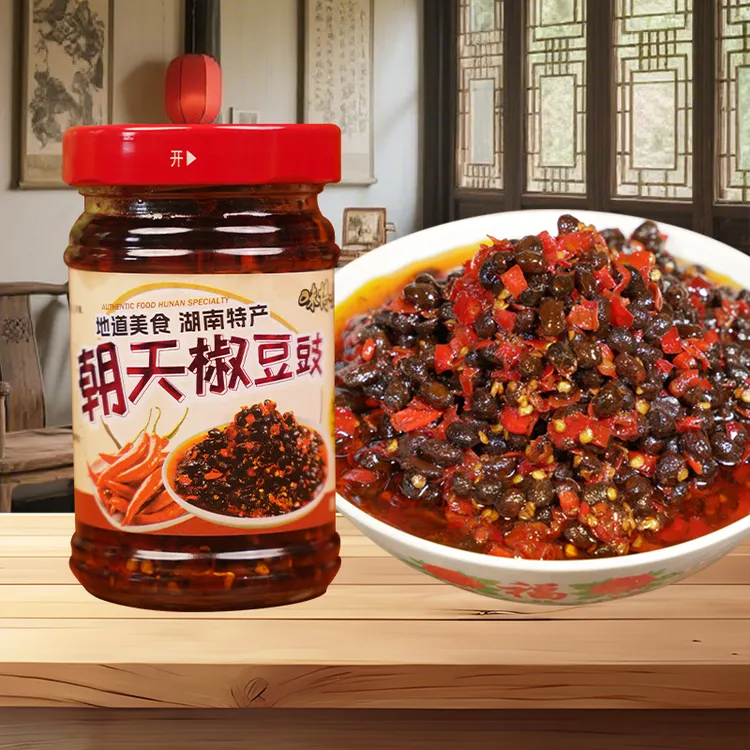 味博士朝天椒豆豉228克湖南传统农家下饭菜拌粉拌面方便美食