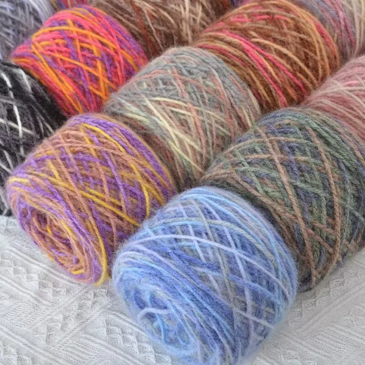 花色3两松鼠绒毛线团中粗线手工编织diy钩针勾帽子线毛衣宝宝绒线