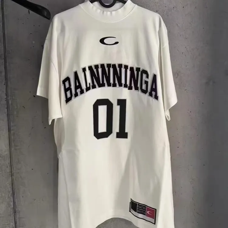 男装巴黎风格01号绣花针织短袖男女恤，宽松休闲运动棉上衣