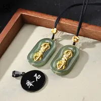 【举石珍宝阁】TH0915-018-18和田玉足金吊坠(一件/多样性发)R