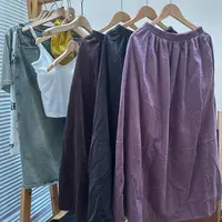 【美琪优选】细条棉质小个子首选 女士灯芯绒半裙花苞