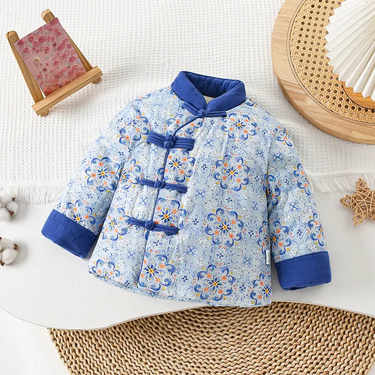 纯棉花宝宝加厚款棉袄秋冬唐装男女童拜年服冬季棉花棉衣儿童棉服