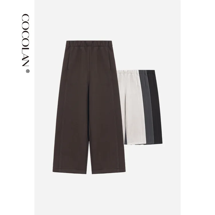 COCOLAN【暖绒裤】90白鹅绒冬季休闲羽绒裤子女CL8K9338