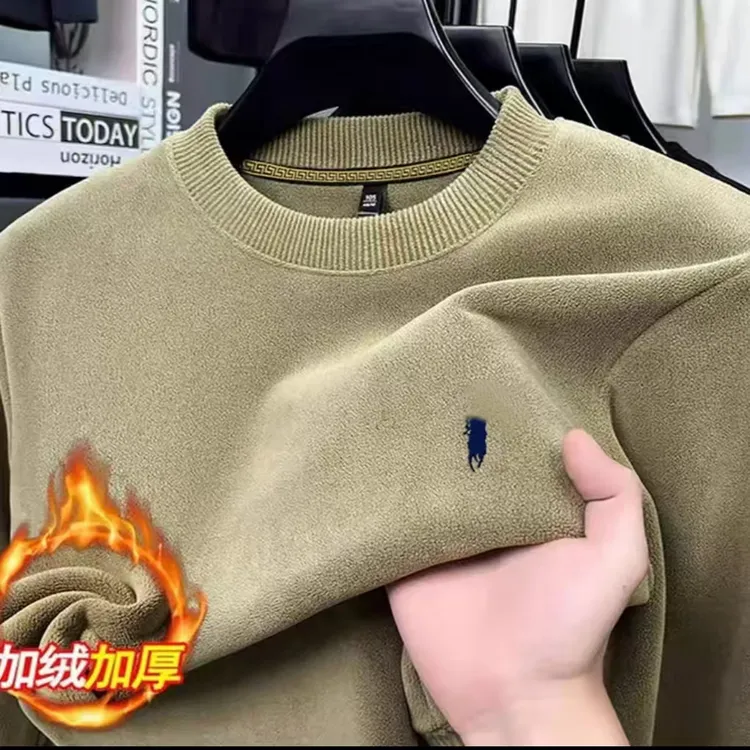 2【柔软亲肤】刺绣工艺 双面奥粒绒 男女同款加绒保暖卫衣