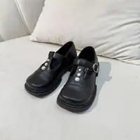 709【莫】儿童时尚休闲黑色小皮鞋-234J02