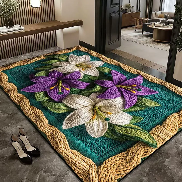 家用奢华大门口入户门口卧室耐磨耐用地毯地垫可裁剪吸水玄关欧式