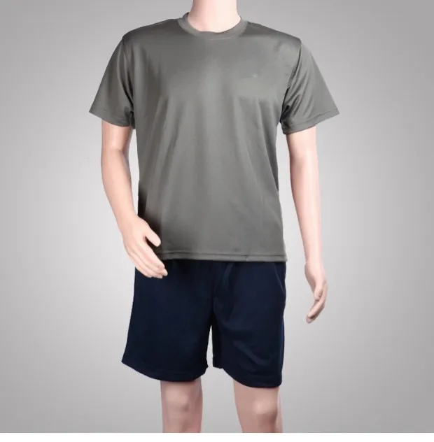 男士夏季短袖体能训练服速干透气圆领运动T恤套装