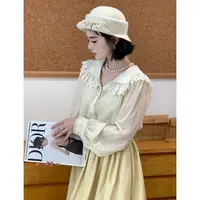法式蕾丝衬衫女秋季新款花边洋气上衣减龄百搭显瘦07313